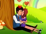 Jogos de beijos: Beijando debaixo da �rvore