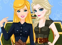 Barbie e Elsa Look de Exército