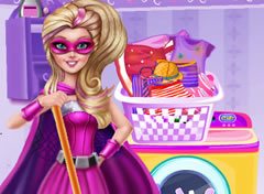 Barbie Super Princesa Dia de Faxina