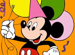 Colorir Aniversário do Mickey