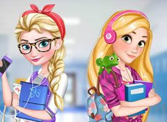 Elsa e Rapunzel Amigas de Escola