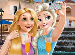 Elsa e Rapunzel Tirando uma Selfie