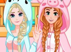 Irmãs Frozen de Pijama