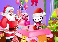Limpeza com Papai Noel e Hello Kitty