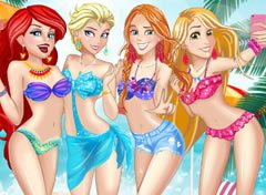 Princesas da Disney na Praia