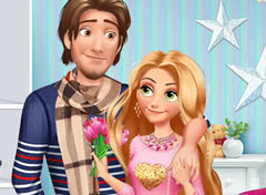 Princesa Rapunzel e Flynn Dia dos Namorados