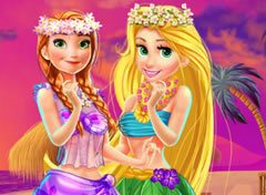 Rapunzel e Anna no Hawaii