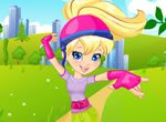 Jogos da polly: Polly andando de Patins