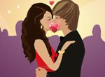 Jogos de beijos: Selena e Justin Bieber se Beijando