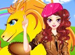Jogos de vestir: Vestir a Menina e seu Cavalo