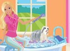 Ajude Barbie a Lavar os Cachorros