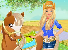 Barbie e Dora Corrida de Cavalo - jogos online de menina