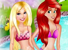 Barbie e Ariel Festa na Piscina