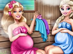 Barbie e Elsa Grávidas na Sauna