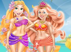 Barbie e Rapunzel na Praia