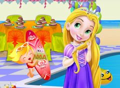 Bebê Rapunzel Festa na Piscina