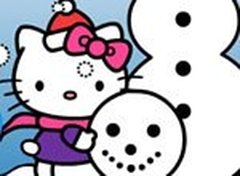 Colorir Hello Kitty no Natal