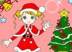 Colorir a Menina para o Natal