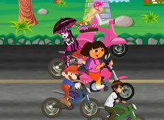 Barbie e Dora Corrida de Cavalo - jogos online de menina