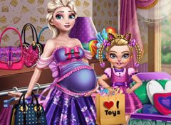 Elsa com o Bebê no Shopping