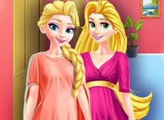 Elsa e Rapunzel Compartilhando Looks