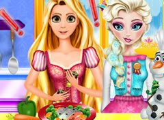 Elsa e Rapunzel na Cozinha