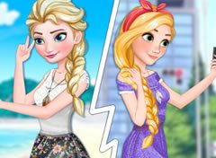 Elsa e Rapunzel Selfie para Snapchat