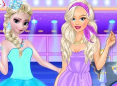 Elsa vs Barbie Desfile de Moda - jogos online de menina