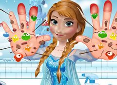 Frozen Anna com a Mão Machucada