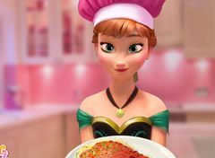 Frozen Anna Cozinhando Espaguete