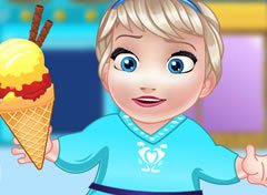 Frozen Bebê Elsa Preparando Sorvete