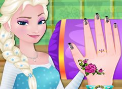 Frozen Elsa Cuidados com as Unhas