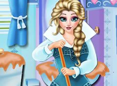 Frozen Elsa Limpando o Banheiro