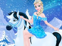 Frozen Elsa Passeando de Cavalo