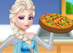 Frozen Elsa Preparando Pizza