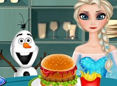 Frozen Elsa Preparando um X-Salada