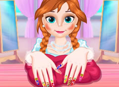 Frozen Princesa Anna Fazendo as Unhas