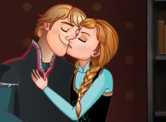 Kristoff e Anna se Beijando