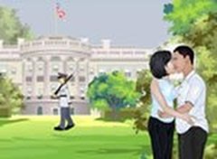 Obama e Michelle se Beijando