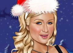 Paris Hilton Maquiagem de Natal