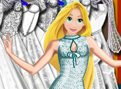 Princesa Rapunzel Vestido de Noiva