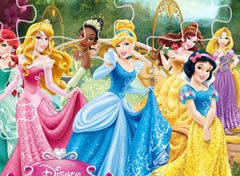 Quebra-cabeça Princesas da Disney Tiana Ariel Cinderela vestidos desenho  animado jogos para meninas 