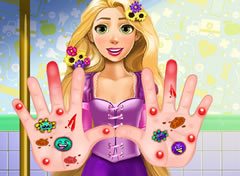 Rapunzel com as Mãos Machucadas