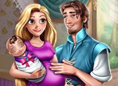 Rapunzel e Flynn Família Feliz