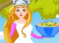 Rapunzel Fazendo Salada de Frutas