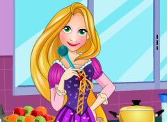Rapunzel Limpando a Cozinha