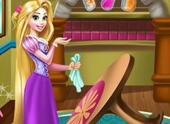 Rapunzel Limpando a Sala
