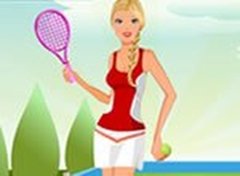 Vestir a menina Jogadora de tênis