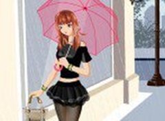 Vista ela para sair no dia Chuvoso